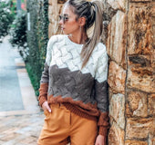 Loose rainbow knit sweater