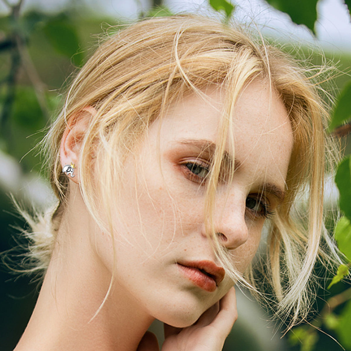 Aretes de Elefante 925 Plata