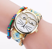 Cara gato pulsera reloj