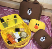 Cartoon brown bear makeup bag