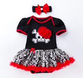 Halloween Pumpkin Short Sleeve Romper