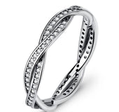 Incrustación de diamantes imitación 925