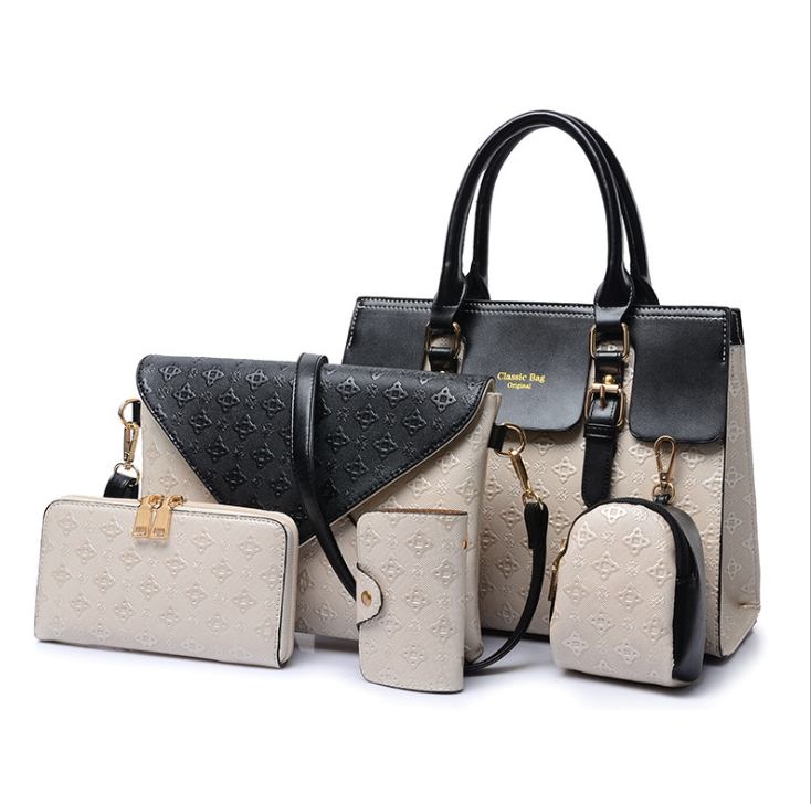 A set of Luxury Leather Handbags # Black