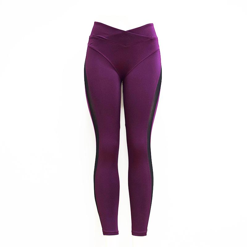 2020 New Arrival Sexy Mesh Solid Stretchy Sporting Leggings Women Booty Legins Elastic Waist Fitness Push Up Leggins Mujer