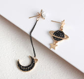 Korean fashion moon Saturn asymmetrical