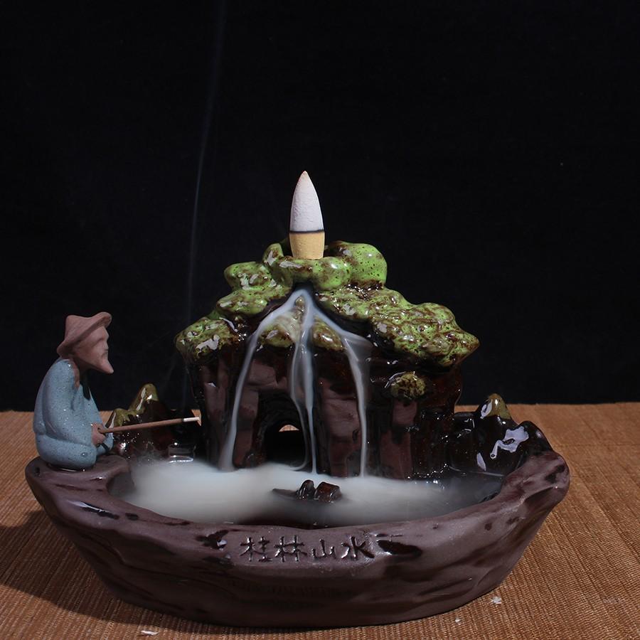 Backflow incense burner ceramic aromatherapy furnace