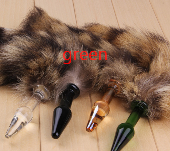 Fox tail, anal sex, sex toys, glassware