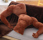 Creative boyfriend arm shape muscle male plush pillow cushion