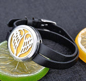Angel Wings Aromatherapy Leather Bracelet