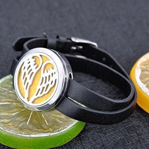 Angel Wings Aromatherapy Leather Bracelet