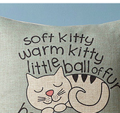 Cartooncotton and linen pillow sofa office cushion linen pillow IKEA literary cute pillowcase without core