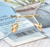 Oval polished edge sunglasses