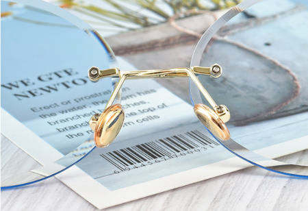 Oval polished edge sunglasses