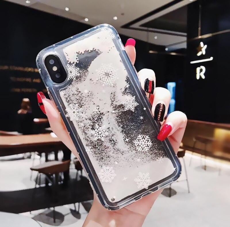 Snowflakes Sands Mobile Shell Christmas