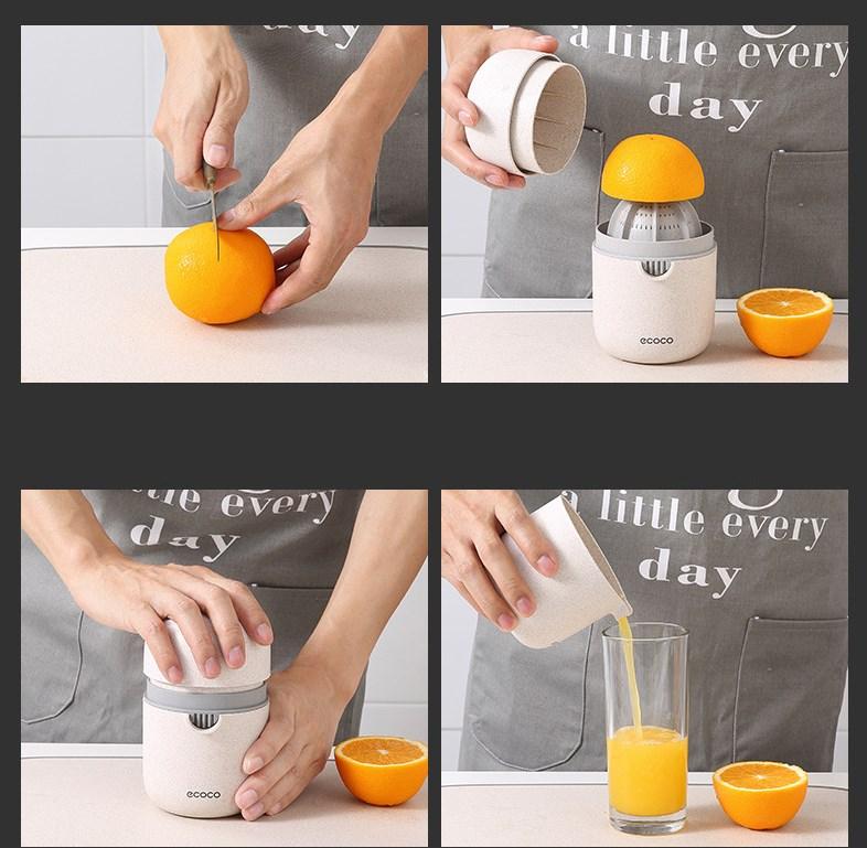 Household simple creative wheat straw manual juicer