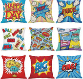 Cartoon pop comic cotton and linen pillowcase
