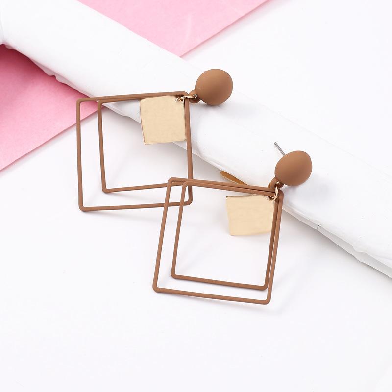 Geometric Round Marble Stud Earrings Various Models