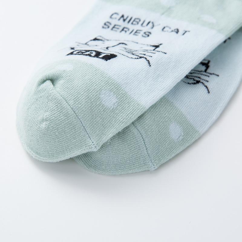 Cotton socks, cartoon cat boat socks