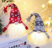 Christmas decoration glowing dwarf plush doll