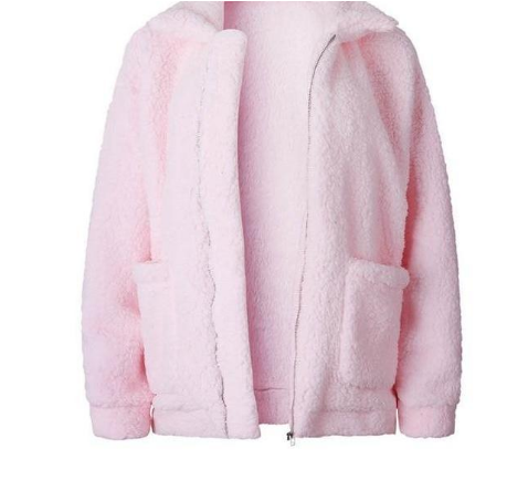 Casual coat female autumn winter new Europe and the United States imitation fur wool loose coat