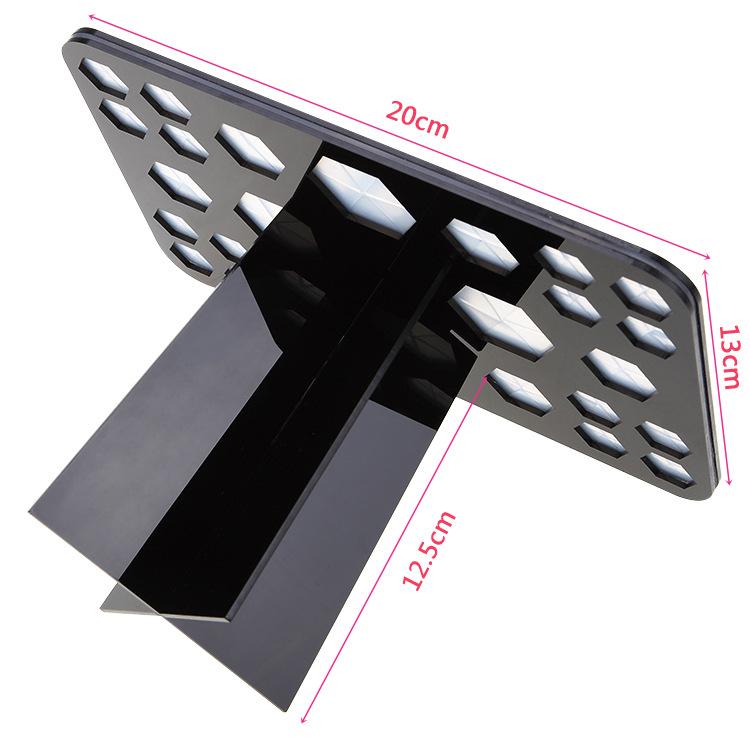 Black 26 hole makeup rack