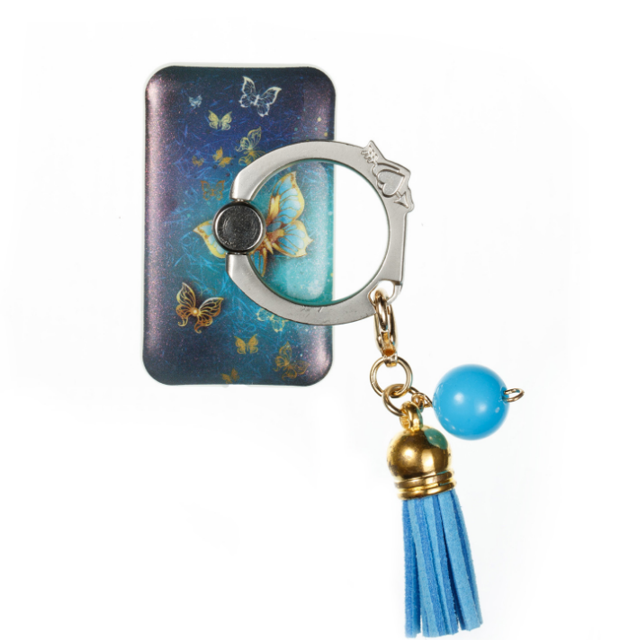 Paste creative lazy tassels metal painted finger ring bracket mobile phone