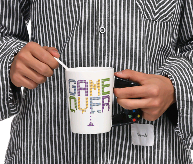 Creative gamepad ceramic cup GAME BOY MUG mug game machine coffee cup to send friends gifts