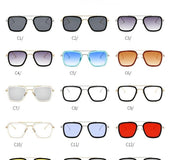 Fashion Sunglasses Men Metal Square