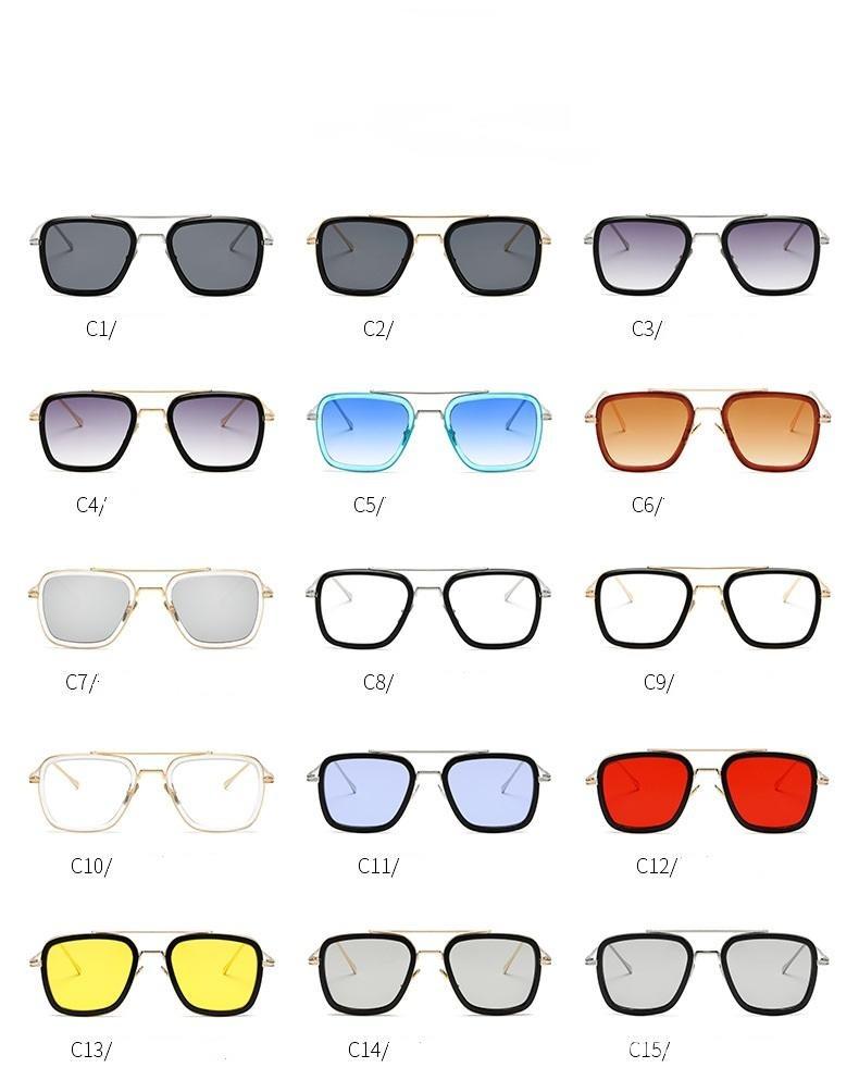 Fashion Sunglasses Men Metal Square