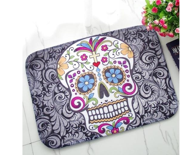 Cartoon floor mats Creative enamel carpets Plush children's bedroom entry mats