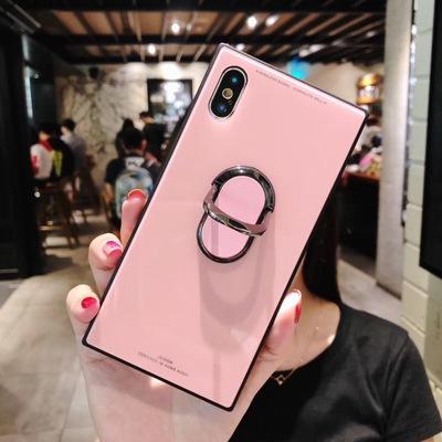 Mobile   glass case ring buckle cover  | IPhone