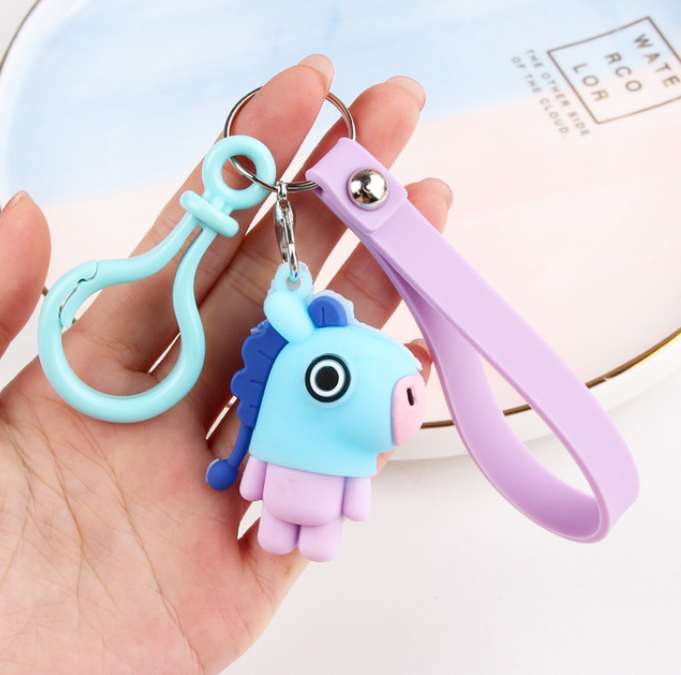 Keychain creative cute schoolbag car pendant gift