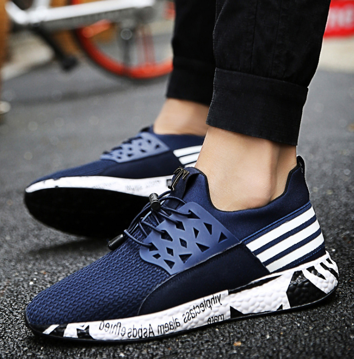 n Running Shoes for Men Trainers Telescopic rope Soft Bottom Mesh Sneakers Shoes Men