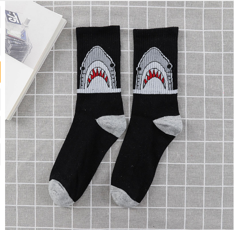 Fashion shark personality female socks