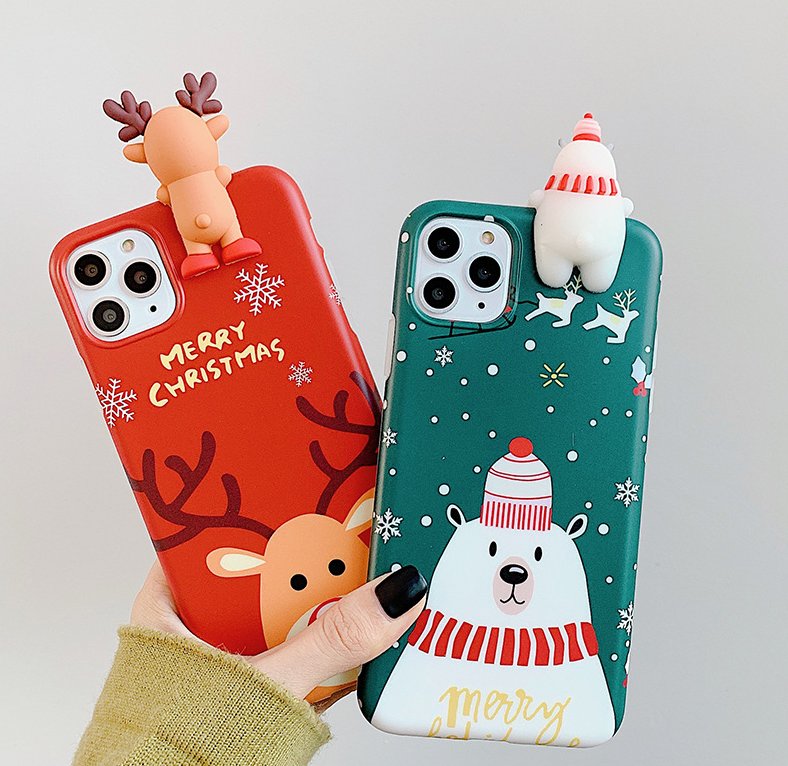 Christmas frosted phone case
