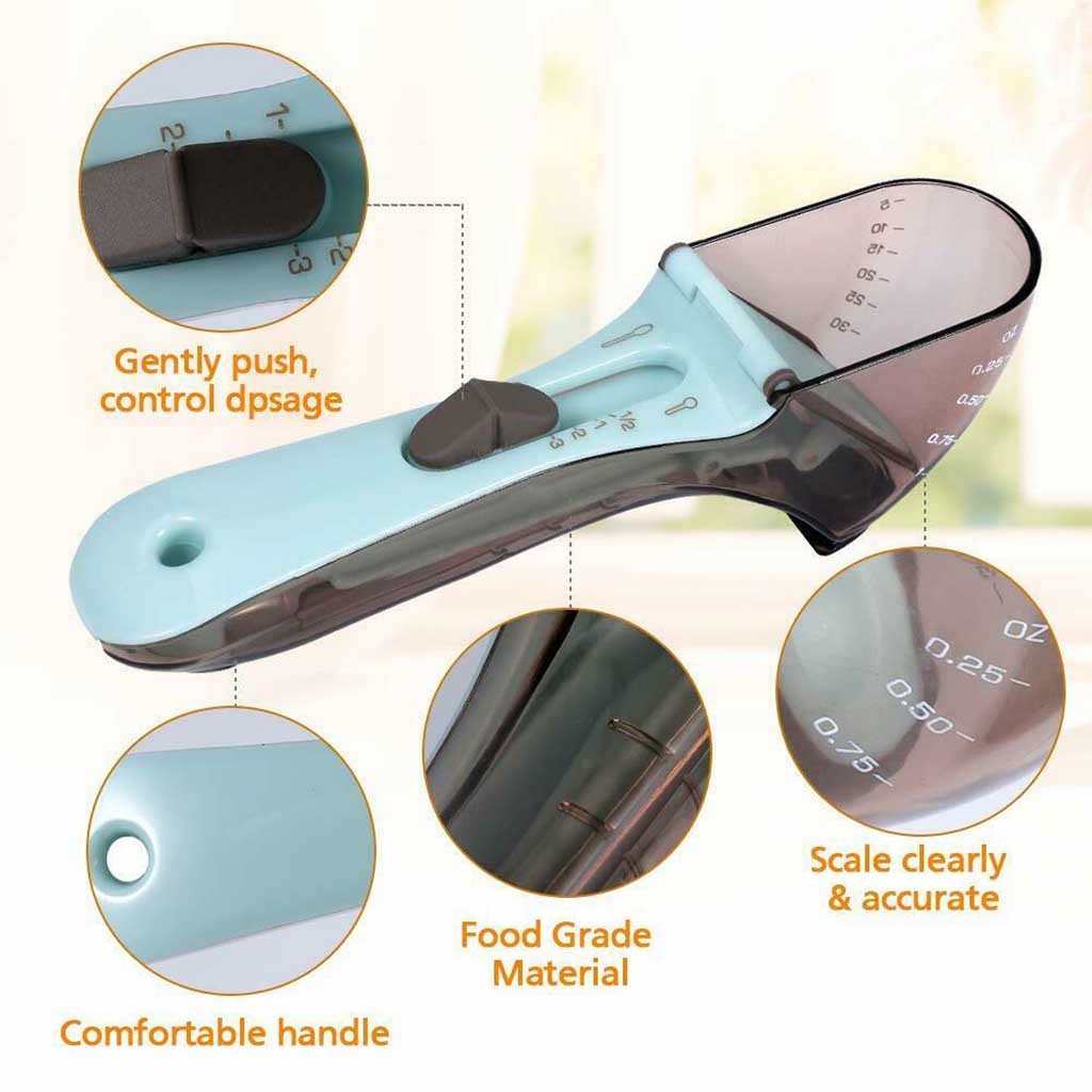 Adjustable Measuring Cups and Spoons 2 Piece Sets