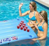 Inflatable floating row inflatable cup hole floating deck chair table tennis floating row