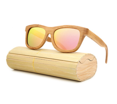 Multicolor bamboo glasses coated sunglasses