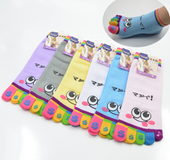 Creative cartoon cute five-finger socks women's