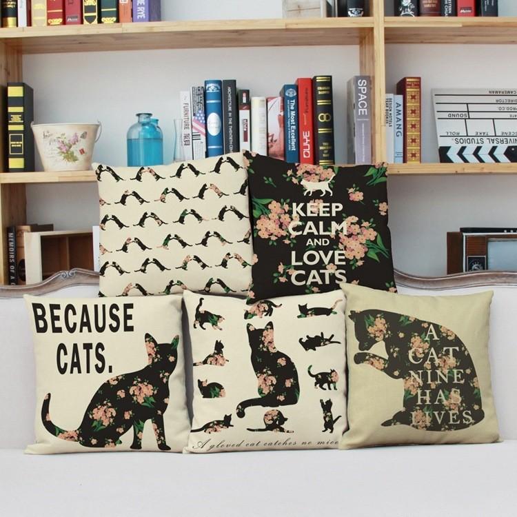 Creativeretro cartoon ins pillowcase coffee shop bar sofa cushion cover car pillow without core