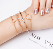 Pulsera múltiples capas gota de agua