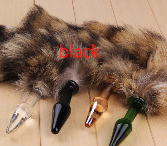 Fox tail, anal sex, sex toys, glassware