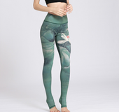 Women Sexy Yoga Pants Printed Dry Fit Sport Pants Elastic Fitness Gym Pants Workout Running Tight Sport Leggings Female Trousers