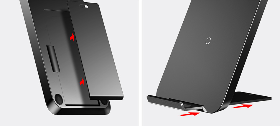 Cargador Inalámbrico De Doble Bobina Soporte Para Pantalla Android