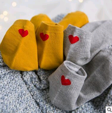 Cotton women's socks love heart socks