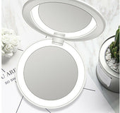 Charging treasure makeup mirror with light