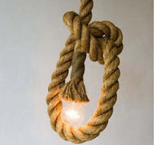 American country personalized braided chandelier retro creative living room bedroom restaurant hemp chandelier lighting