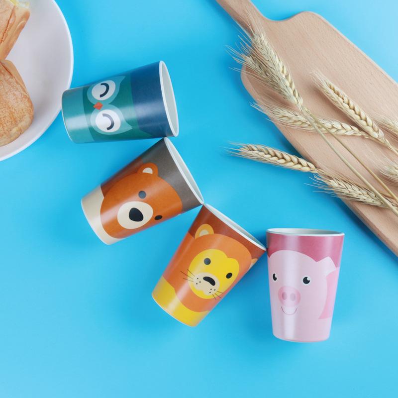 Bamboo fiber creative children's cutlery set