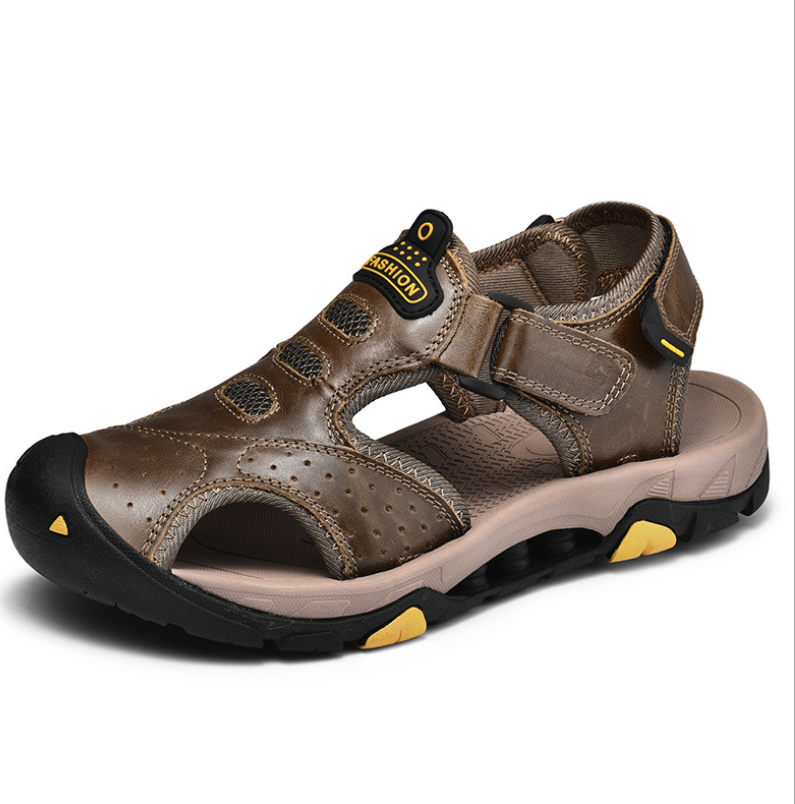 Cross-border large size men's shoes 2020 summer Baotou defense Outdoor sandals men's 38 yards 47 Korean version of dual-use beach shoes