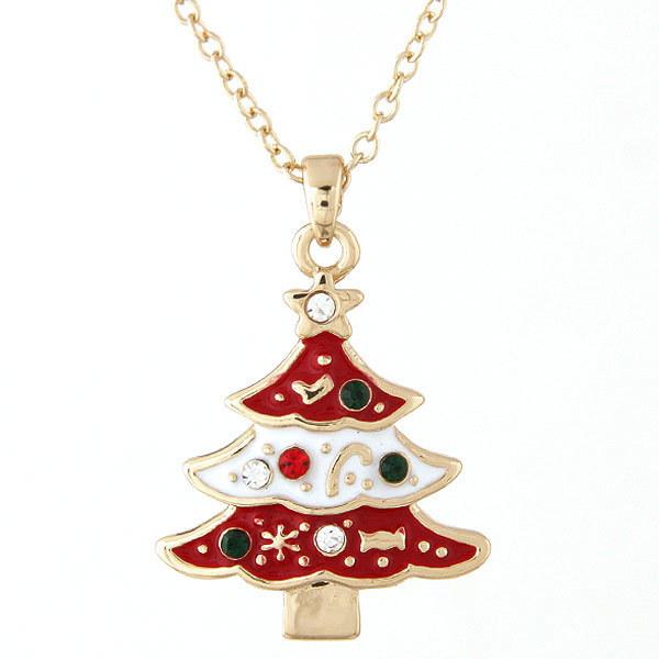 Christmas necklace santa claus sweater chain